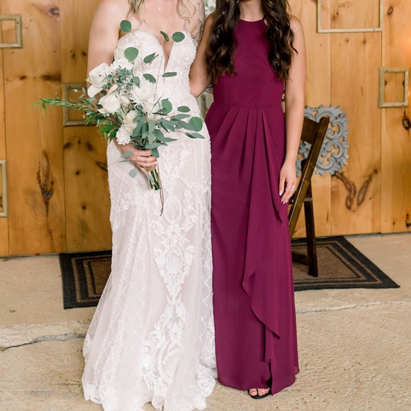 Bridesmaids Dress in Wine, David’s Bridal - Picture 4 of 8